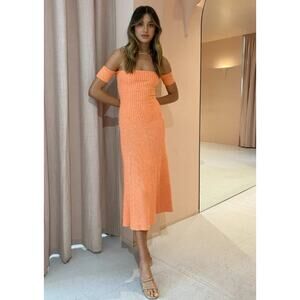 Anna‎ Quann Valerie Off-The-Shoulder Dress Zest Size 10 US